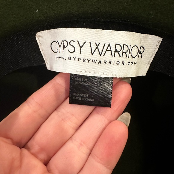 Gypsy Warrior 🖤 Army Green Floppy Wool Hat - Picture 5 of 9